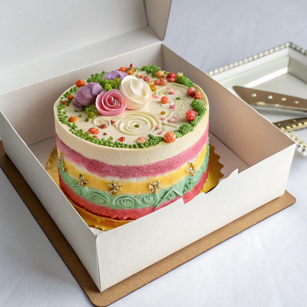 zapakowany tort bento